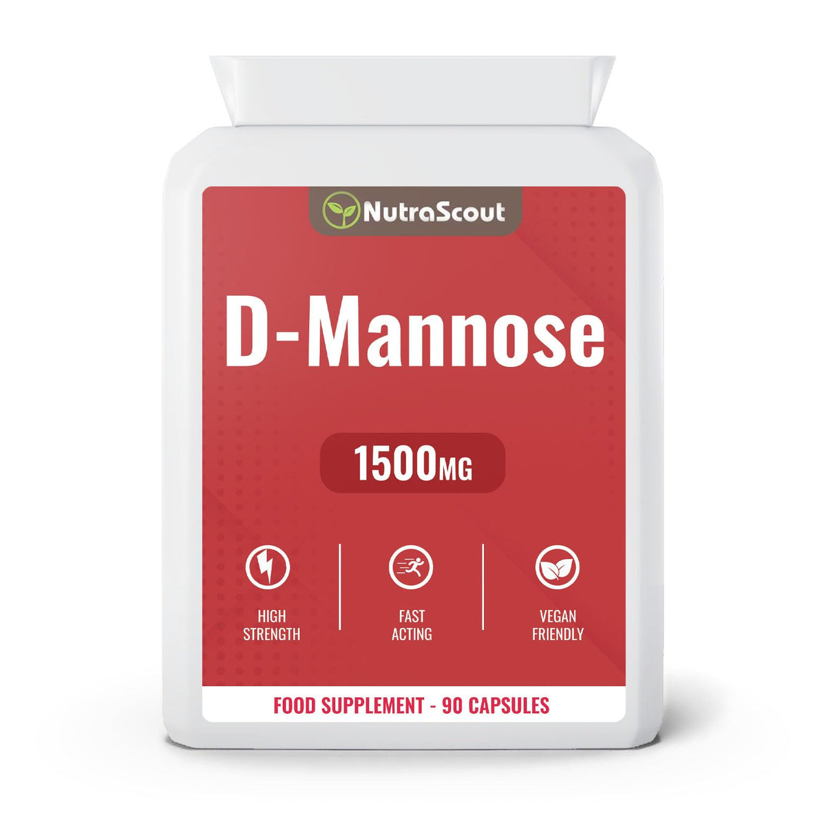 NutraScout #1 D-Mannose Capsules for Urinary & Bladder Health | 1500mg D Mannose Powder Per Serve | UK Made, No Fillers and Lab Tested | Urinary Tract Support for Women | 90 Vegetarian Capsules