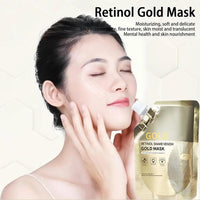 KlsyChry Retinol Snake Venom Gold Mask, Peptide Collagen Peel Off Facial Mask, Gold Anti-Aging Face Mask for Flawless Skin, Anti Wrinkles & Reduce Fine Lines, Clear Acne, Minimize Pores, Moisturizing, 100g