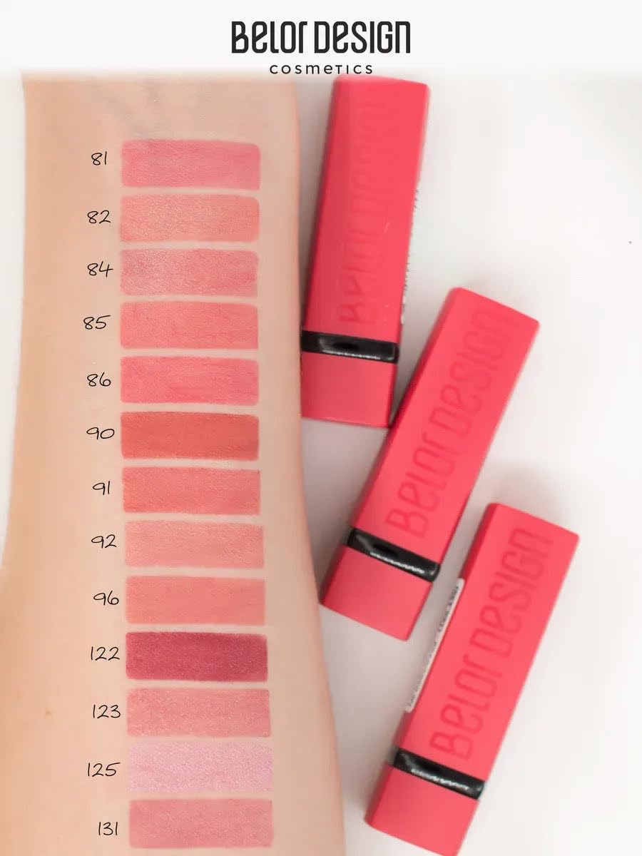 Belor Design BelorDesign Party New Lipstick – Satin & Pearl Finish | 4.3 g Moisturizing Belarusian Lipstick with Avocado & Cocoa Butter | Wide Shade Range (tone 131 smoky rose, one size)