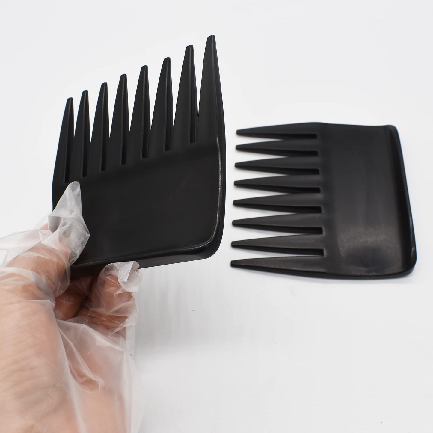 AIRERA 2 Pieces Professional Pompadour Streaker Afro Hair Combs, Mens Slickback Styling Comb, Wide Tooth Wet Pick Hair Beard Comb, Anti-Static Heat Resistant Hairdressing Shower Comb for Men Salon (B)