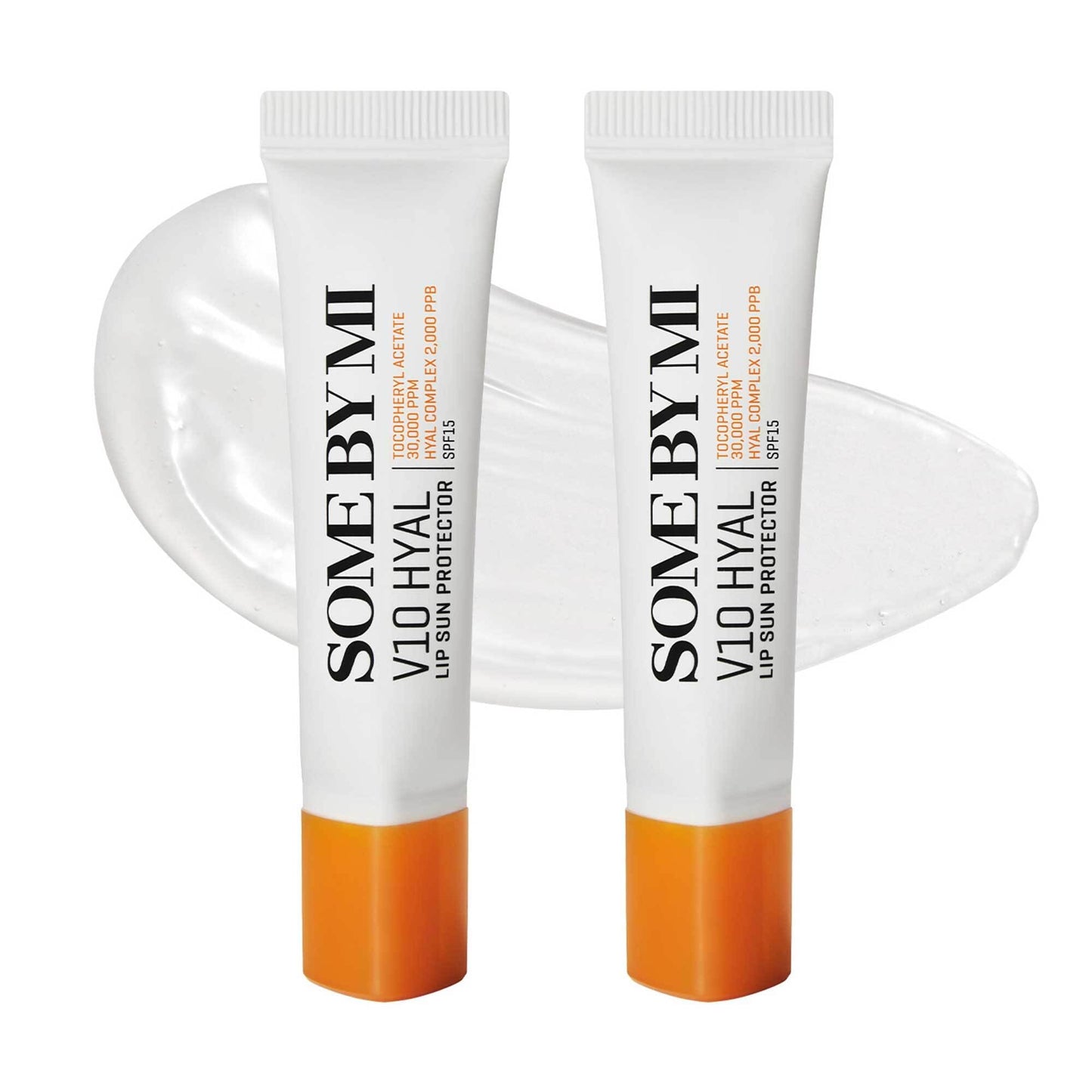 SOME BY MI V10 Hyal Lip Sun Protector 7ml Duo_SPF 15_Clear(original)_Hydrating Lip Balm with Shea Butter,Vitamins and Hyaluronic Acid_Moisture Protection_Reduching Wrinkles_Koeran skincare