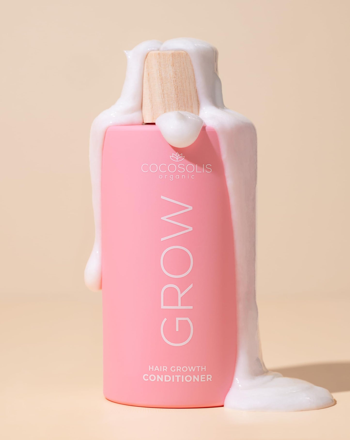 COCOSOLIS GROW Growth & Anti-Ageing Conditioner for Fast Strong Hair Growth, Vegan Care & Moisture for Curls and Dry Hair, with Vitamin E and Kerascalp Active Ingredient