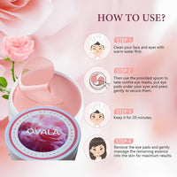 OVALA Rose Eye Mask - 60 Pcs Under Eye Treatment for Puffy Eyes, Wrinkles, Dark Circles and Fine Lines Skincare Eye Patch Masks for Women and Men