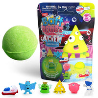 ZIMPLI - Large Alien Surprise Bath Bomb, 1 of 6 Surprise Alien Toys to Collect, One per Baff Bomb, Party Bag Favours, Fillers, Rewards, Stocking Filler Toy for Boys Girls 4 5 6 7 8 9