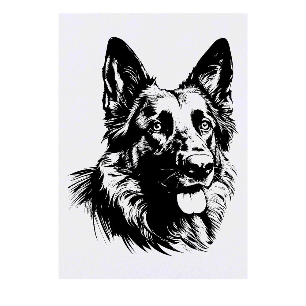 Azeeda 'German Shepherd ' Temporary Tattoo - Water Resistant, Skin-Safe, Non-Toxic Transfer (TO00065523)