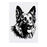 Azeeda 'German Shepherd ' Temporary Tattoo - Water Resistant, Skin-Safe, Non-Toxic Transfer (TO00065523)