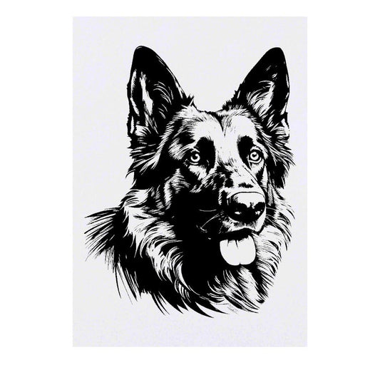 Azeeda 'German Shepherd ' Temporary Tattoo - Water Resistant, Skin-Safe, Non-Toxic Transfer (TO00065523)