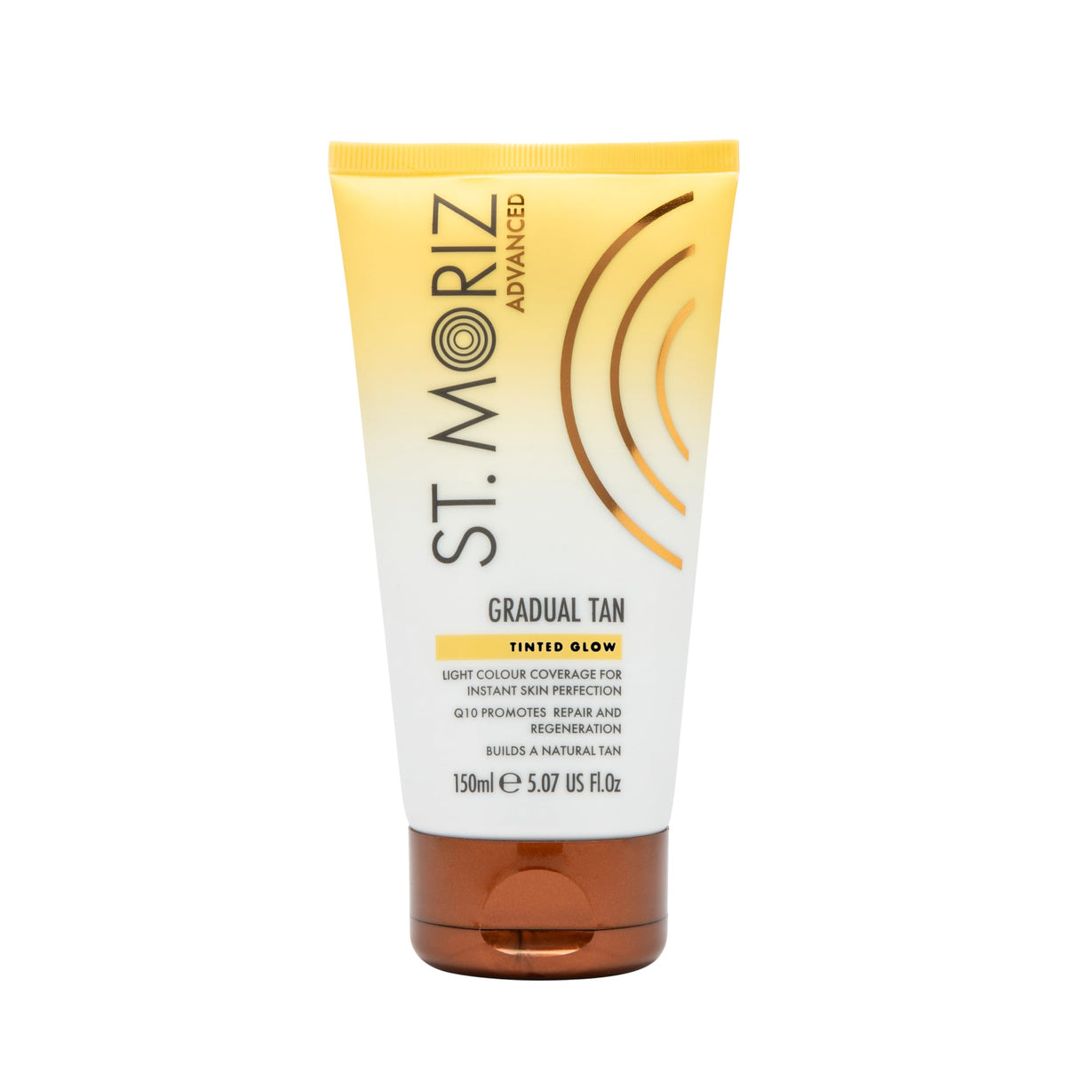 ST. MORIZ St. Moriz Advanced Tinted Gradual Tanning Lotion | Hydrating Gradual Tan Moisturiser with Anti-Ageing Q10 & Light Colour Coverage | Builds up a Natural Glow in 1 to 3 Applications | Vegan | 150ml