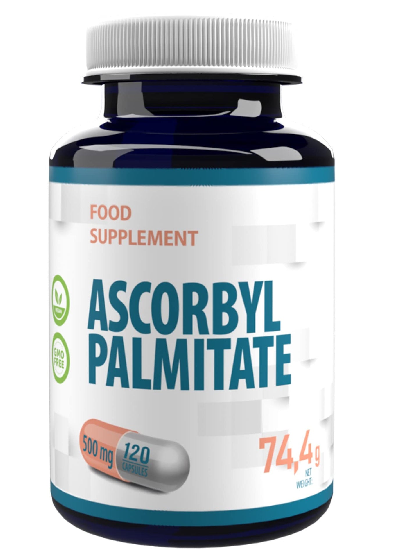 Hepatica Ascorbyl Palmitate 500mg 120 Vegan Capsules, 3rd Party Lab Tested, High Strength Supplement, No Fillers or Bulkers, Gluten and GMO Free