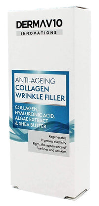 Derma V10 Anti-Ageing Collagen Wrinkle Filler With Hyalauronic Acid, Algae Extract & Shea Butter (2 Pack)