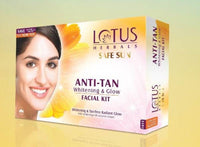 Lotus Herbals Safe Sun Anti Tan Whitening and Glow 4 in 1 Facial Kit 60g (Single Use)