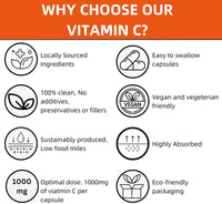 Mad Diet Scottish Vitamin C | Zero Additives | Practitioner Quality | Locally Sourced | 1000mg Capsules | 2 Month Supply | Trusted UK Brand | Immune Support | Suitable for Vegans and Vegetarians