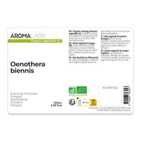 Aroma Labs ORGANIC - EVENING PRIMROSE Oil - 100mL - 100% Pure, Natural, Cold Pressed And AB Certified - AROMA LABS (French Brand)