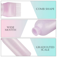 Gezimetie Root Comb Applicator Hair Dye 3 Pack Bottle with Graduated Scale