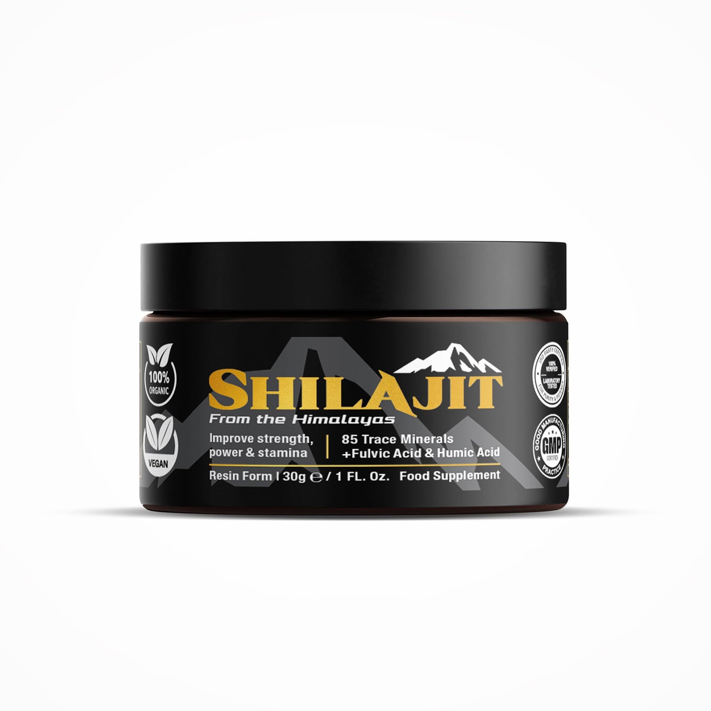 ONYX INGREDIENTS 101 Shilajit Resin 100% Pure Himalayan Shilajit 30g Gold Grade - Rich in Fulvic & Humic Acid, Minerals, Immune System & Vitality Booster, Vegan (Pack of 1 (30g))