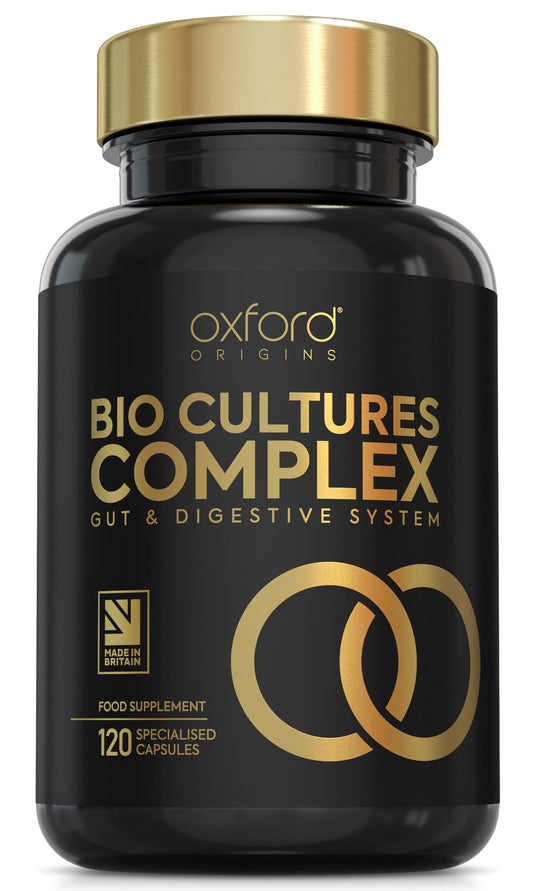 Oxford Origins Advanced Probiotics for Gut Health | Scientifically Formulated Pre & Probiotic Gut Health Supplements | 120 Specialised Capsules with 5 Billion Bacterial Cultures, 100 Billion CFU/g