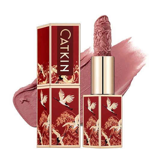 CATKIN Long Lasting Matte Lipstick, High Impact Red Lipstick with Moisturizing Formula, enriched with Avocado Oil and Vitamin E, 3.2g