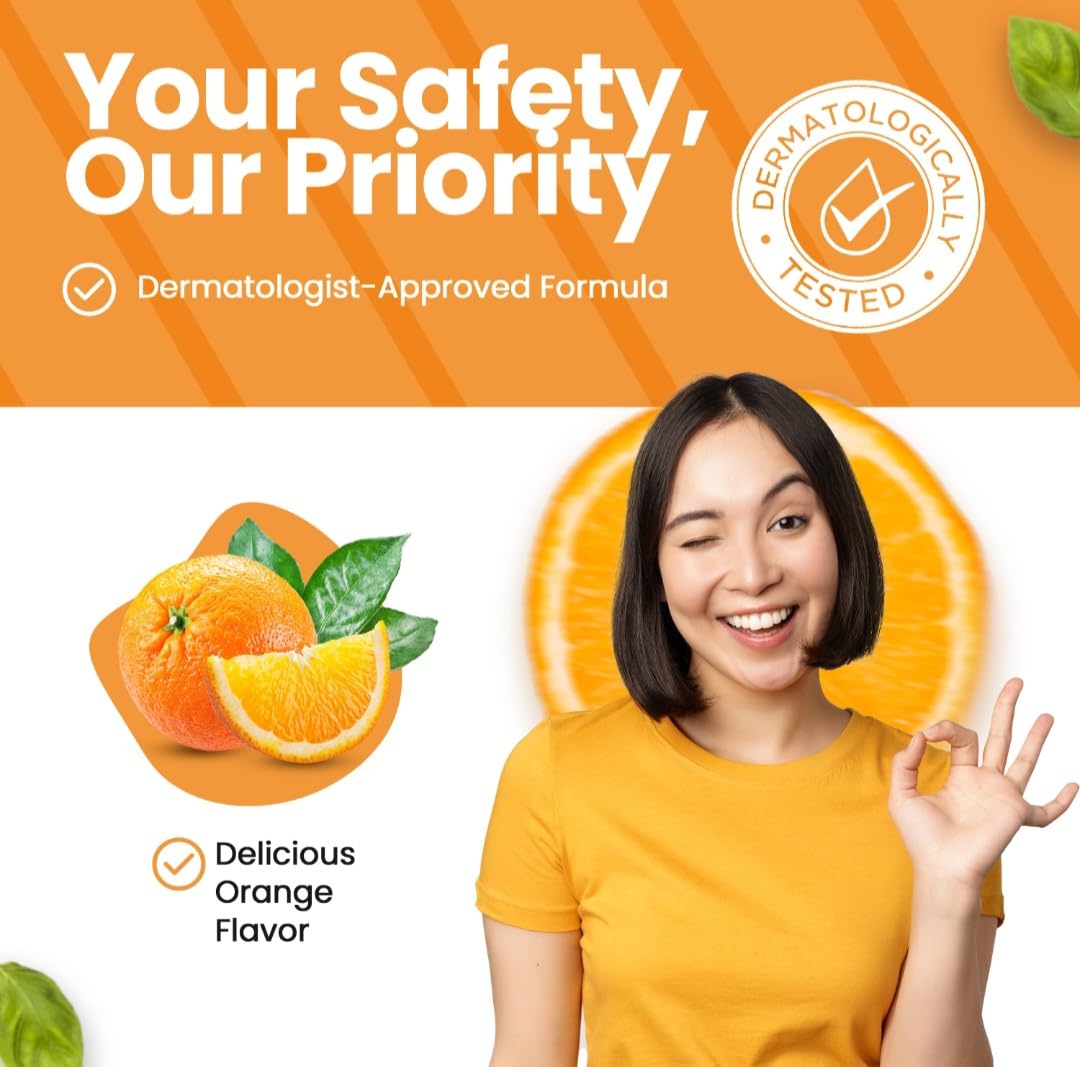 Premium Glutathione 500mg & Vitamin C 500mg Effervescent Tablets - Orange Flavour, Skin Brightening & Antioxidant Supplement, Vegan, Non-GMO - 20 Tablets by Ayaani