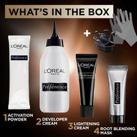L’Oréal Paris Luminous Graduation Ombré Kit, Shade 104 for Brown to Dark Brown Hair, Anti-brass Care, Expert Brush Included, Preference Techniques Les Ombrés, 1 Application