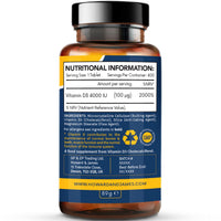 Vitamin D3 4000iu 400 High Strength Tablets Vegetarian Vitamin D 4000 IU