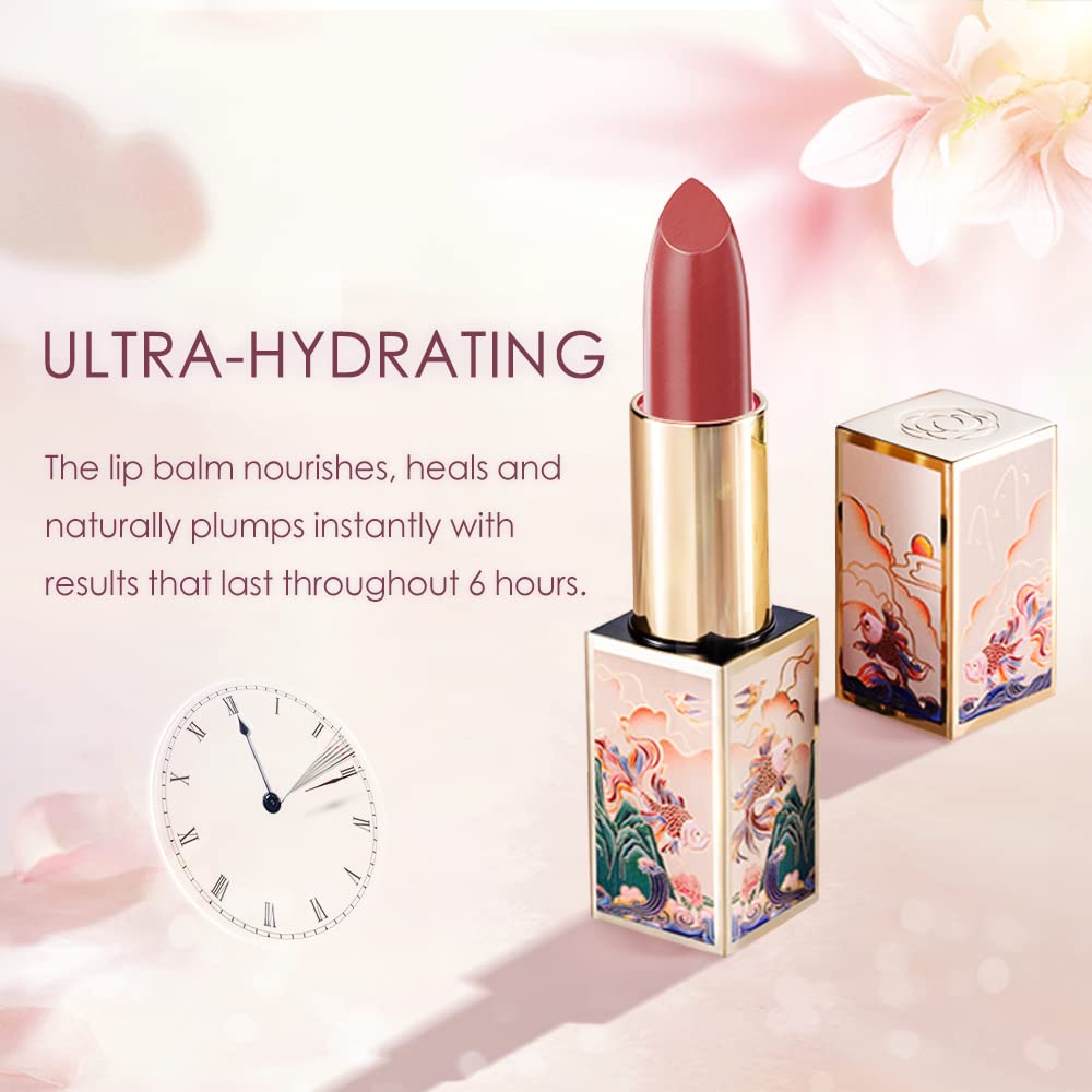 CATKIN Moonlight Lip Balms for Lip Skin Care and Lip Treatment, Natural with Vitamin E for 6h Moisture Care Color Change Lip Balm, 3.3g (C06 Camellia)
