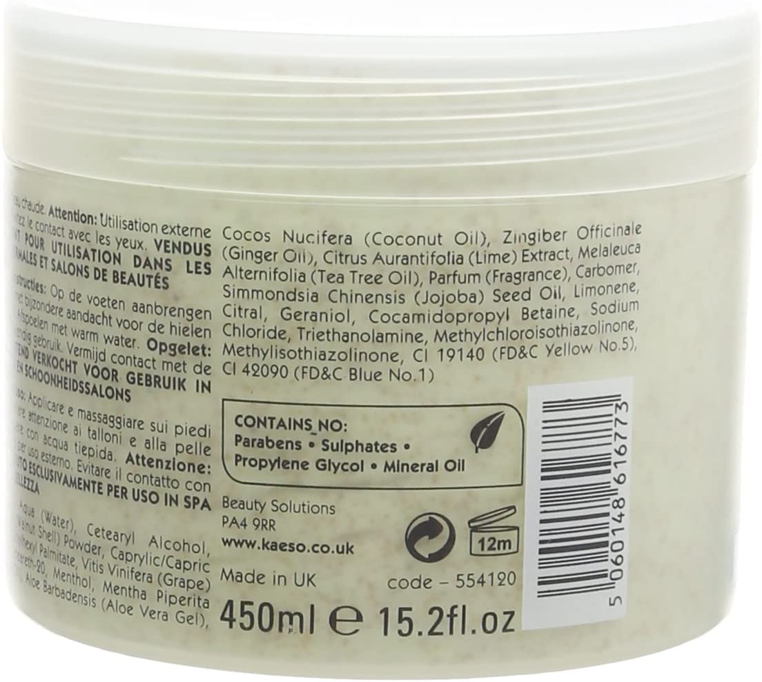 Kaeso Lime and Ginger Tingle Foot Scrub 450 ml