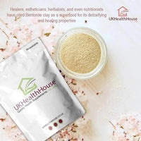 UKHealthHouse Calcium Bentonite Fuller's Earth Natural Detox Healing Clay Fine Powder Pure Full of Natural Minerals (2.5kg)