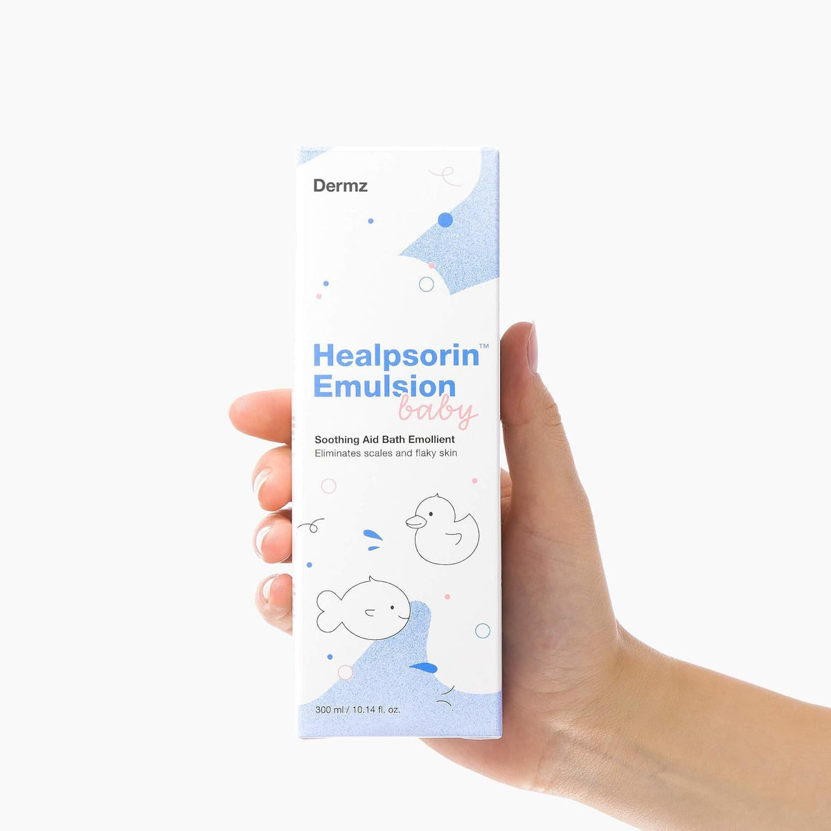 Dermz Healpsorin Baby Eczema & Cradle Cap Emulsion Treatment: Calendula, Comfrey Root, Sweet Almond & Watermelon - Gentle Baby Bath Emulsion Fights Bacteria & Restores Moisture Barrier