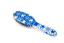 Rock & Ruddle Natural Mixed Boar Bristle Hair Brush for Women and Kids (Small/Travel Size, 17.5cm - Perfect for Wet or Dry Hair, Detangling Smoothing Blowdrying - Made in UK - Blue Ribbon