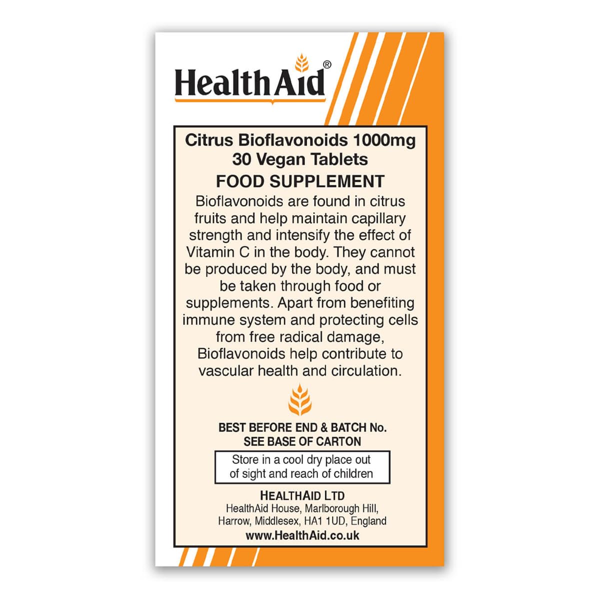 HealthAid Citrus Bioflavonoids - 30 Tablets