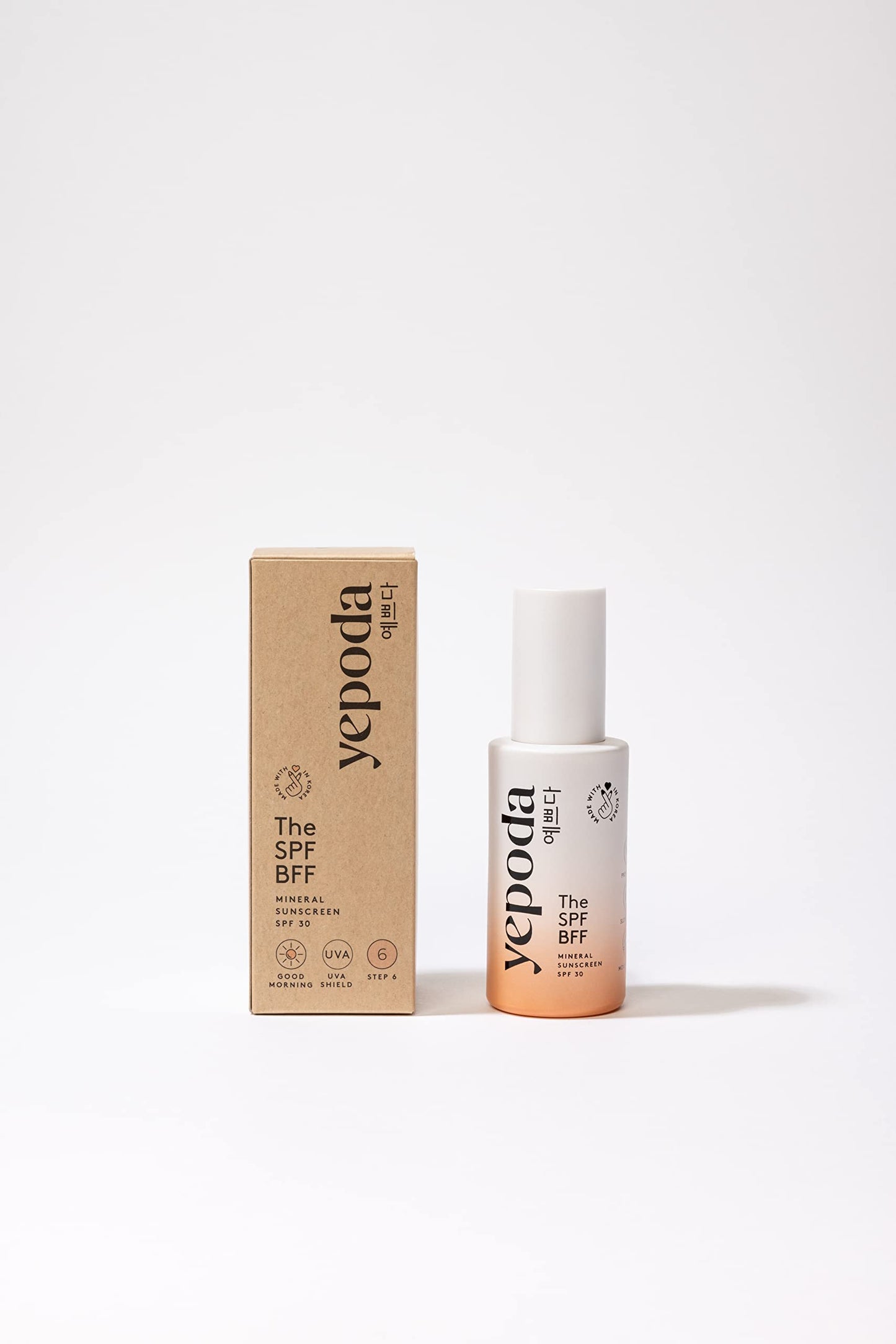 Yepoda Tinted Sunscreen - The SPF BFF, Day Cream with Sun Protection Factor (SPF 30), Mineral Zinc Sunscreen with Moisturizing Aloe Vera and Hyaluronic Acid (50 ml)