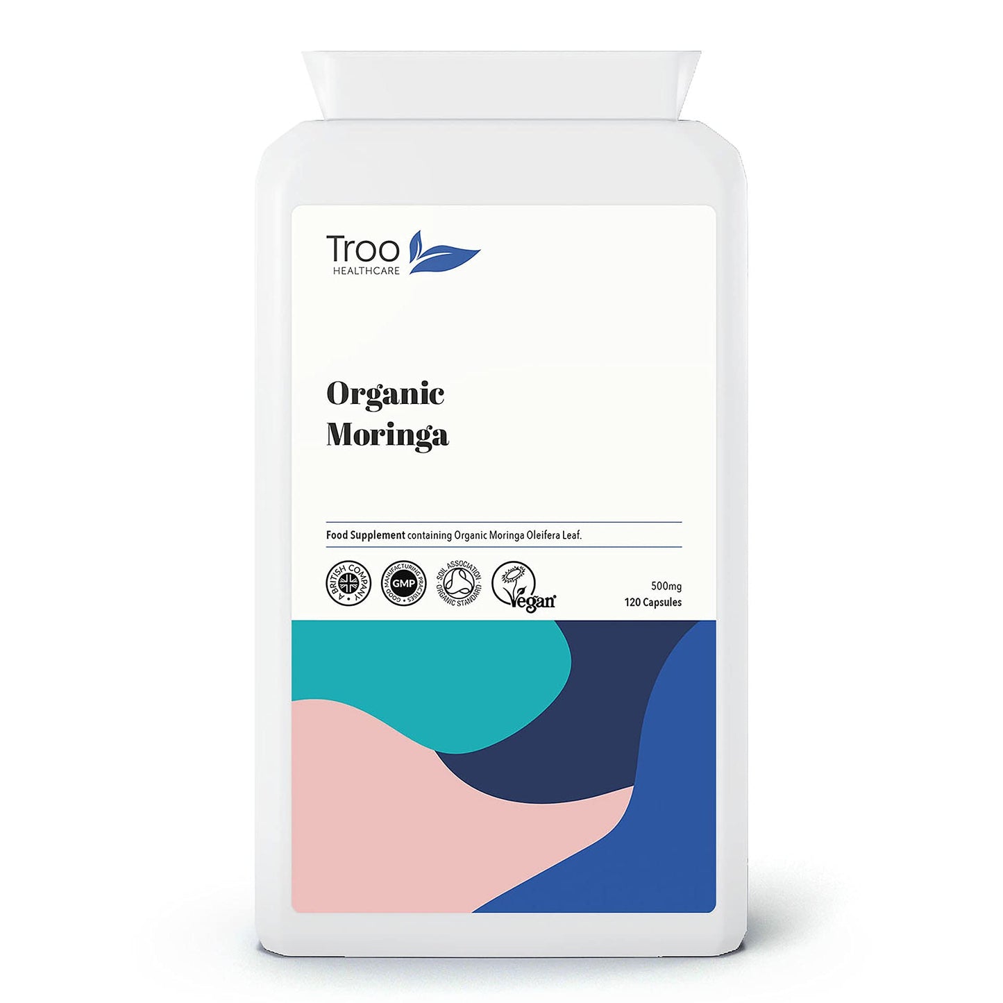 Troo Health Care Troo Organic Moringa Oleifera Supplement - 1000mg Per Serving 120 Capsules - Pure Moringa Leaf Powder Rich in Vitamins & Amino Acids - Suitable for Vegans