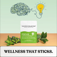 The Patch Collection® - Ultimate Focus & Clarity Patch for Improved Brain Function, Sharpness, Memory | Ginkgo Biloba, Green Tea, B-Vitamins, Magnesium | 8 Hour Focus | Vegan & Latex Free (Pack of 15)