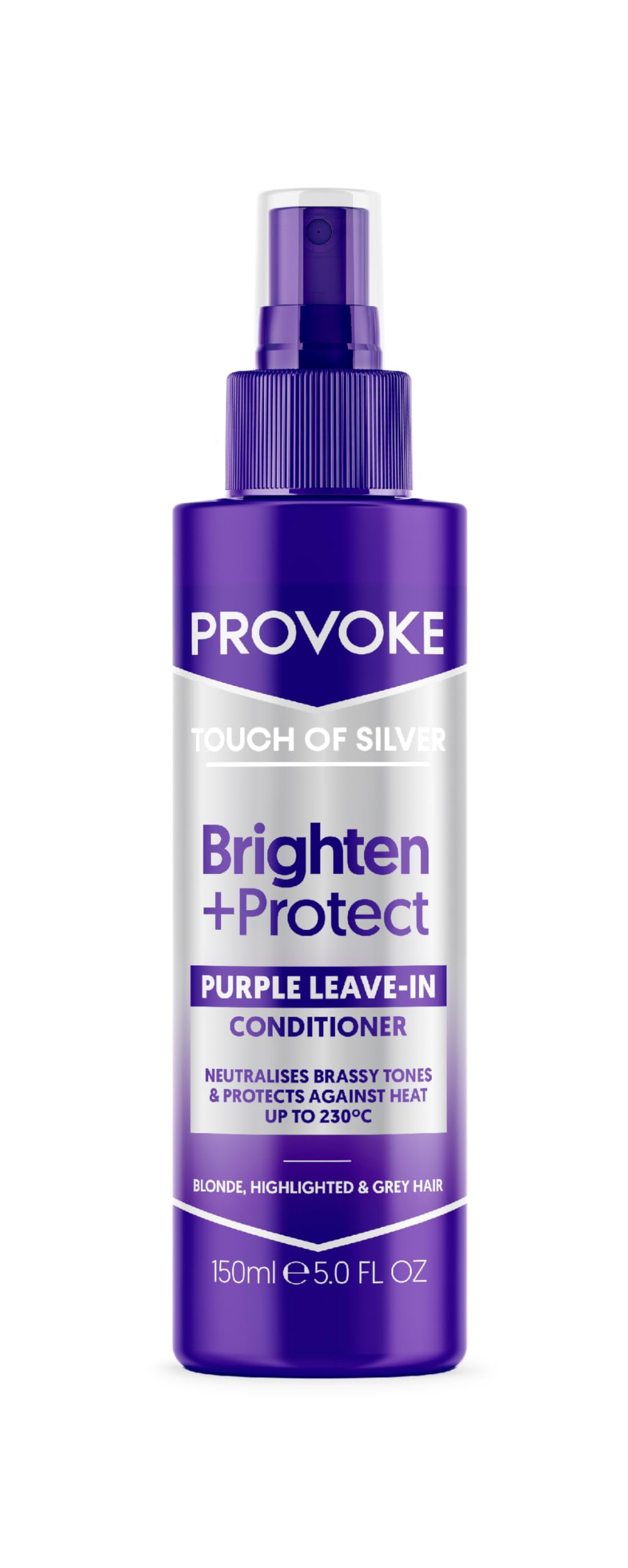 PROVOKE Touch of Silver Leave-in Conditioner, Protects against Heat Damage and Split Ends, 150 ml