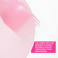 Brushworks Hair Oil Applicator - Easy-Use Comb-Head Hair Serum & Oil Applicator Bottle with Measurement Markings for Even Hair & Scalp Application – Vegan & Cruelty Free