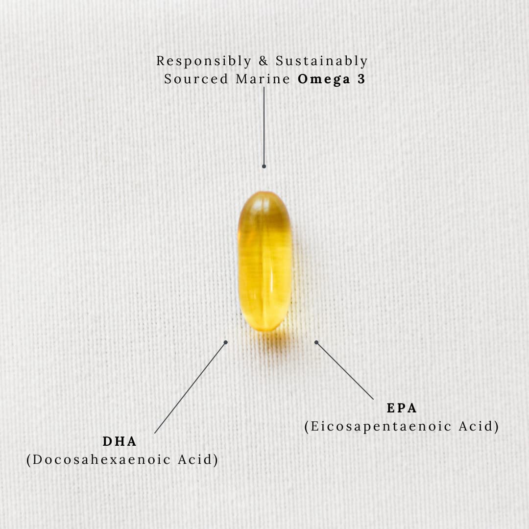 GP Gabriela Peacock Nutrition GP Nutrition The Omega - Omega 3 Fish Oil, EPA & DHA Nutritional Supplement - Sustainably Sourced, 28 Capsules