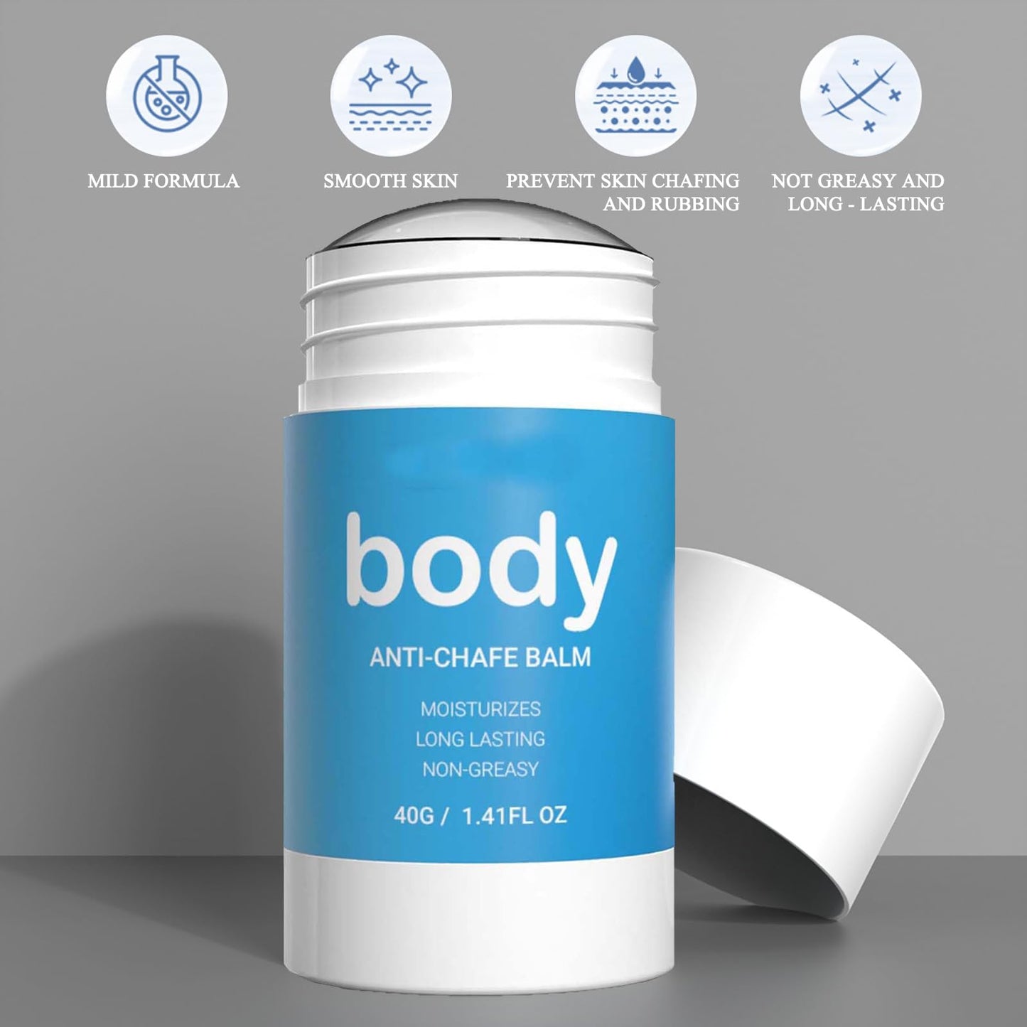 Maggikey Anti-Chafe Stick - Sweat & Water Proof Balm for Friction - Prevent Sports Chafing - Long-Lasting Protection - Anti-Friction Cream for Active Lifestyles