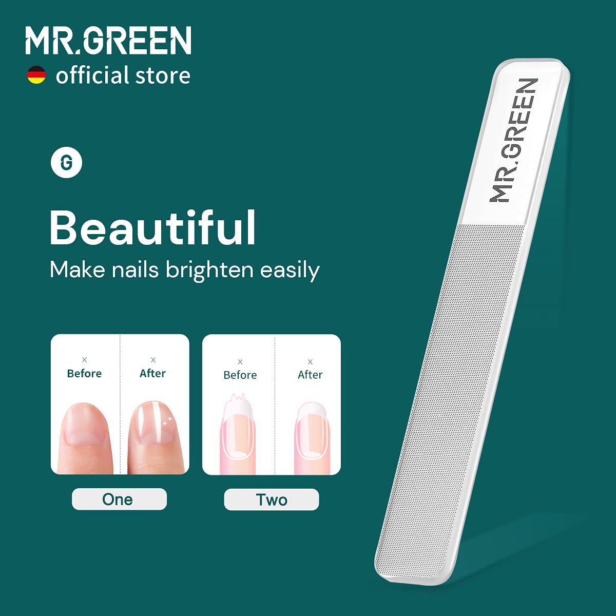 MR.GREEN Nail Clippers Anti Splash Fingernail Cutter Stainless Steel Manicure Tools Nail Scissors Detachable Design Nail Trimmer (Medium+Glass File)