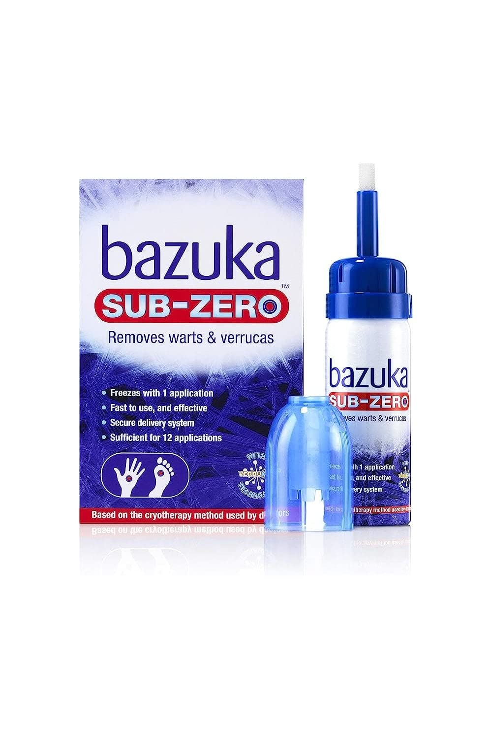 Bazuka Sub Zero Warts & Verucca - 12 Applications (50ml) - Pack of 2