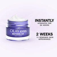 Olay Retinol 24 Night Eye Cream, Skincare for Dark Circles with Retinyl Propionate. Anti Ageing Renewal Skin Care with 3 Actions: Smooths, Renews and Hydrates, 15ml