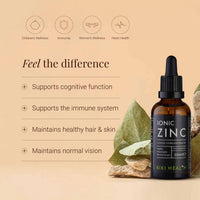 KIKI HEALTH KIKI Health Ionic Zinc Liquid Concentrate | Purely Natural Premium Organic Zinc Supplement | 10mg/Serving, 100% RI | Immune System Booster | Easy to Use & Mineral Drops | Vegan - 50ml