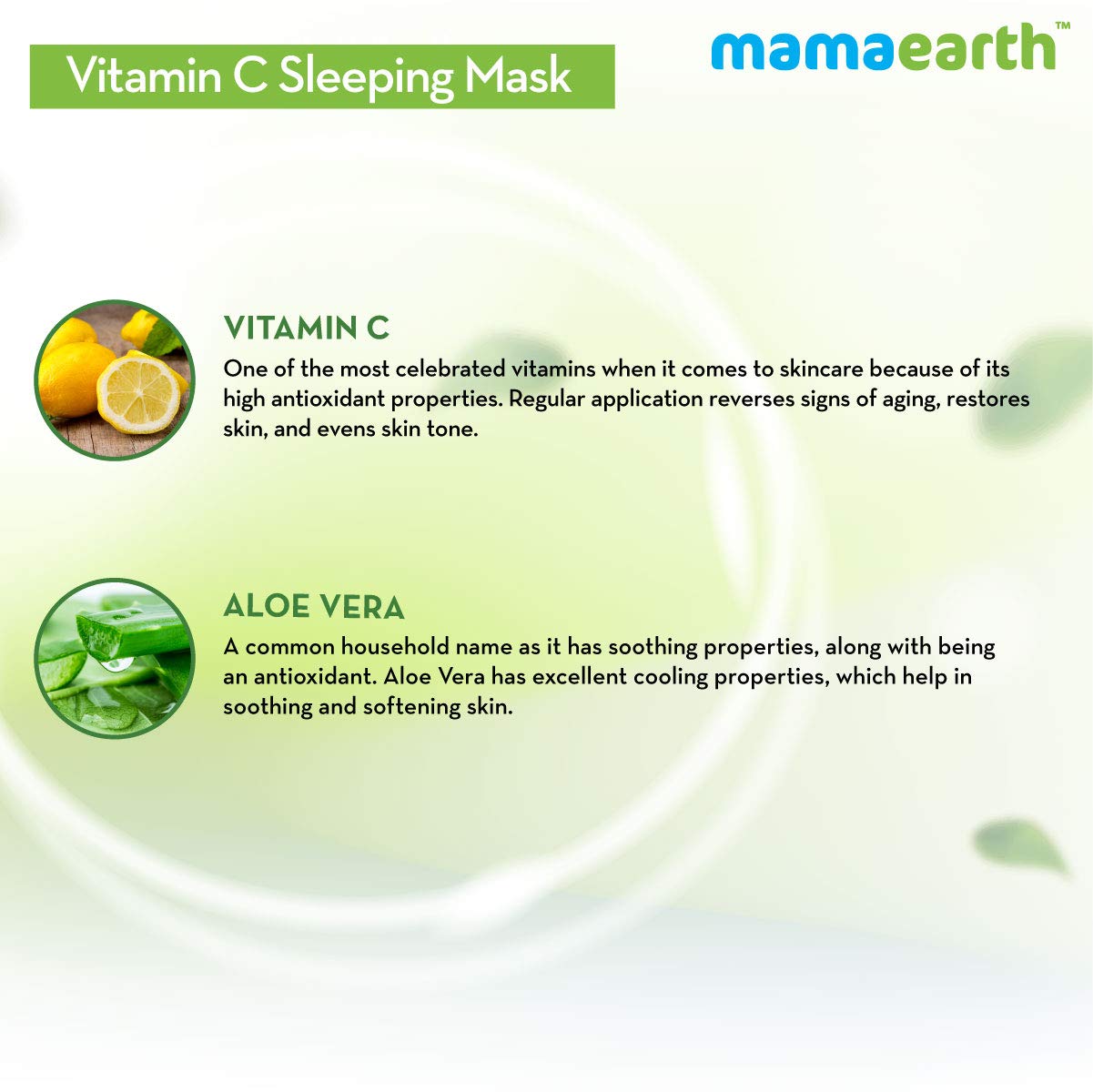 MAMAEARTH Mamaearth Vitamin C Sleeping Mask, Night Cream For Women, for Skin Illumination - 100 g