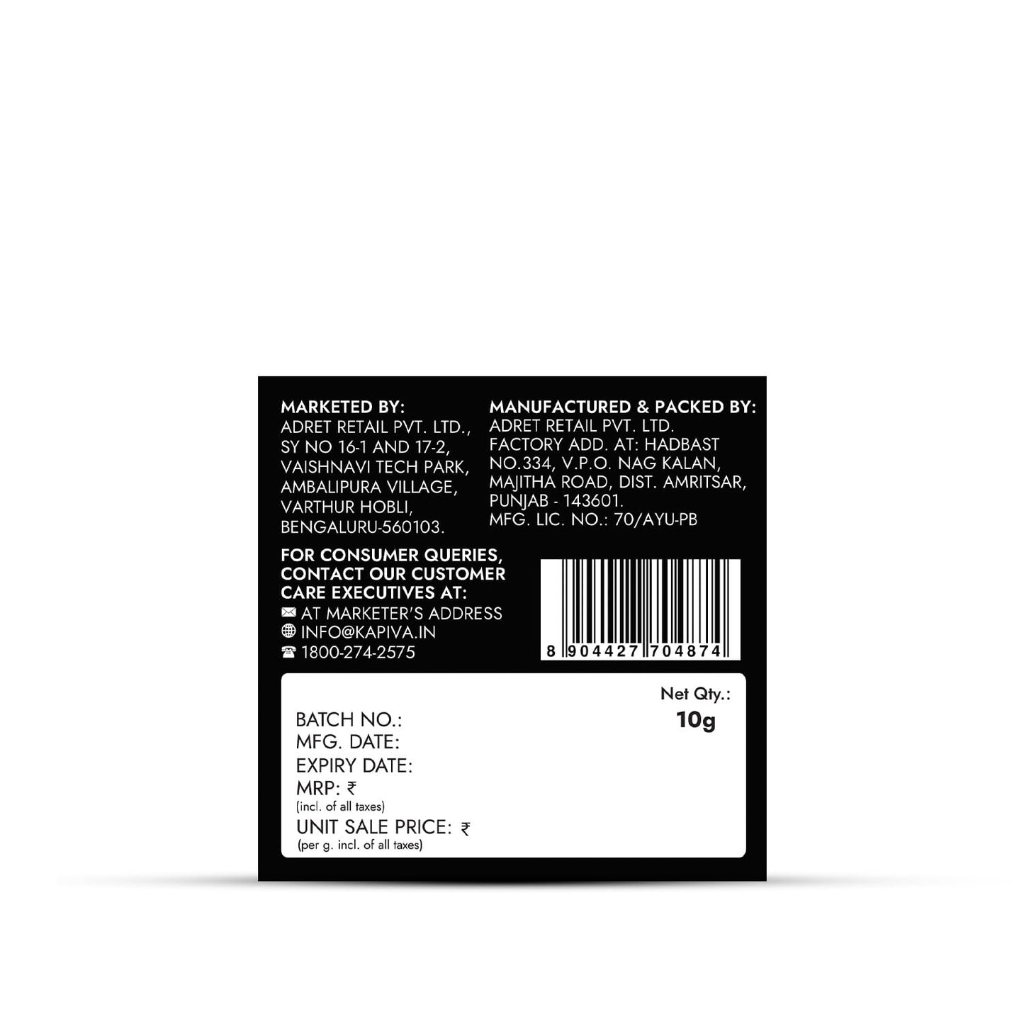 Kapiva Ayur Foods Honey Shilajit 10g