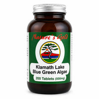 NATURE'S GOLD Nature’s Gold Klamath Lake Blue Green Algae 200 Tablets 500mg – Vegan. No Fillers. Tested for Purity