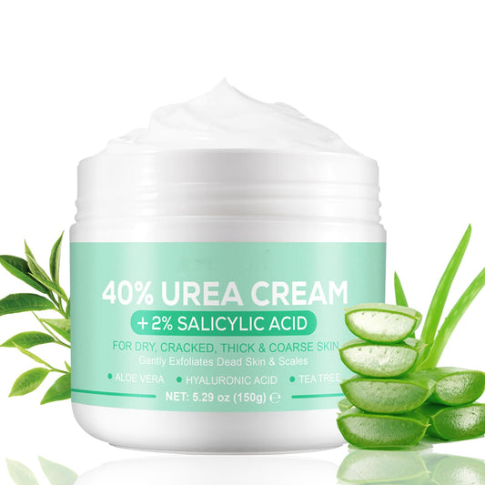 ISBEAUSOLS 40% Urea Foot Cream - Ultra Moisturizing Urea Foot Cream Plus Deeply Hydrating - 2% Salicylic Acid Urea Cream - Foot Cream for Cracked Heels and Dry Skin - Nourish Foot Moisturiser 150g