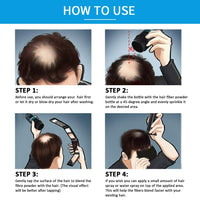 Professional Quality Hair Fibres, Hair Fibres Black for Thinning Hair, Completely Conceals Hair Loss in 15 Seconds, Undetectable & Natural, Hair Loss Product for Women and Men(Black)