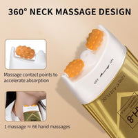 ISBEAUSOLS AH-8 Firming Neck Cream - Neck Firming Cream With Roller - Skin Tightening Cream Body Reduces Wrinkles Fine Lines And Double Chin - Tighten and Lift Sagging Skin - Firming Cream For Women