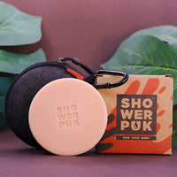 Shower PUK - Argan Oil and Orange, 3 in 1 Shower Soap Bar for Body, Face and Hair with Shea Butter. Eco Friendly Vegan, Plastic-free Moisturising Shower Gel Bar (1x PUK)