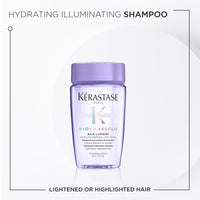 Kérastase Blond Absolu Discovery Set, With Illuminating Shampoo, Nourishing Conditioner and Fortifying Heat Protection Serum, With Hyaluronic Acid, For Blonde and Bleached Hair, Travel Size