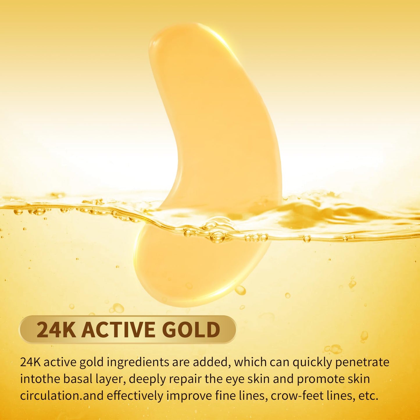 POSTA 24K Gold Eye Mask, 20 Pairs 40PCS Eye Treatment Mask With Collagen, Under Eye Mask Treatment for Puffy Eyes, Dark Circles Corrector, Used for Eye Bags, Anti Aging Patches for Women and Men